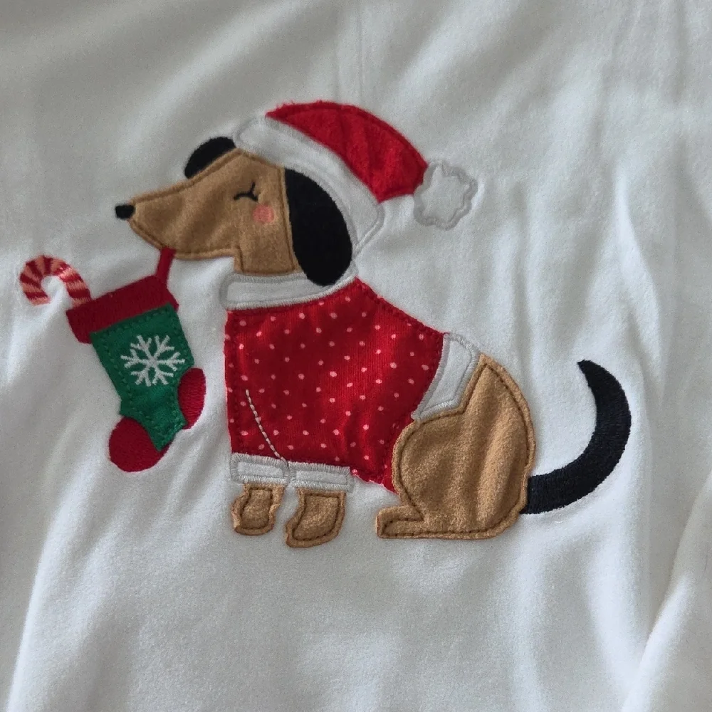 Carter's Size 6 Girl's Red and White Christmas‎ Dog Pajama Set NEW - Picture 3 of 6
